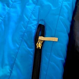 Boys reversible jacket blue and navy all zippers work new condition